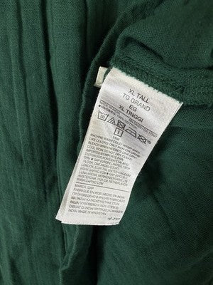Gap Cotton Gauze Mini Shirtdress XL Tall Women Green Short Sleeve New NWT