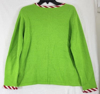 Tiara International Christmas Sweater XL Womens Holiday Santa Ugly Embellished