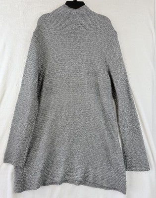 J Jill Large Top Sweater Gray Tunic Long Sleeve Womens Wool Blend High Neck