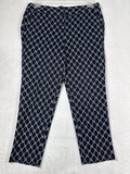 Talbots 12P  12 Petite Denim Pants Heritage Fit Medium Blue White Print Womens