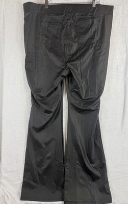 Torrid Faux Leather Pants 3 Black Flare Womens Plus Size 3X Pull On