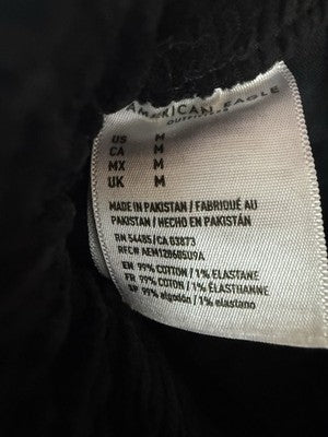 American Eagle Corduroy Joggers Medium Mens Pull On Black Next Level Flex