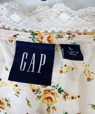 Gap Top Large Womens Babydoll Flutter Sleeve Floral Whimsical Fairycore New NWT