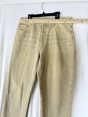 Levis 501 Womens Jeans 29 29x28 Beige Winter Twig Button Fly Original High Rise
