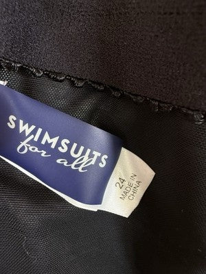 Swimsuits For All 24 Swim Dress Purple Blue Plus Size Womens