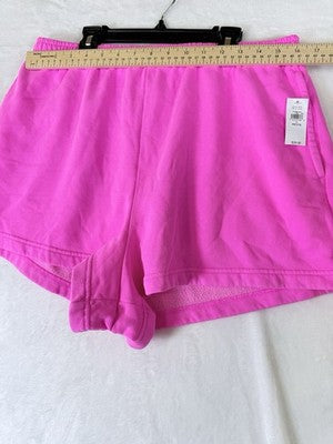 Gap Vintage Soft Sweat Shorts Large Petite Womens Pink Pull On Fleece 3” New NWT