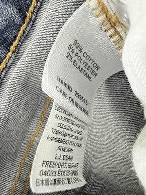 LL Bean Womens Jeans 12 Petite Classic Fit Blue Denim