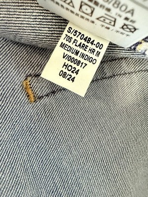 Gap 70s Flare High Rise Jeans 12 31 Womens New NWT Blue Medium Indigo Denim