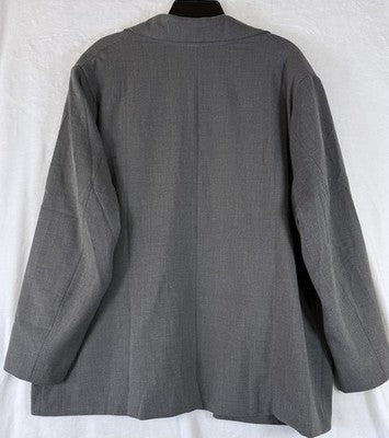 Old Navy Blazer Women 2X Gray Suit Jacket Classic Stretch Plus Size New NWT