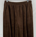 Vintage Diane Von Furstenberg Large Pants Pull On Brown Velour Womens