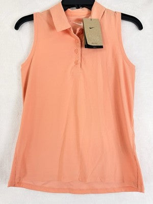 Nike Womens Victory Golf Polo Shirt XS Dri Fit Top Pink Sleeveless New