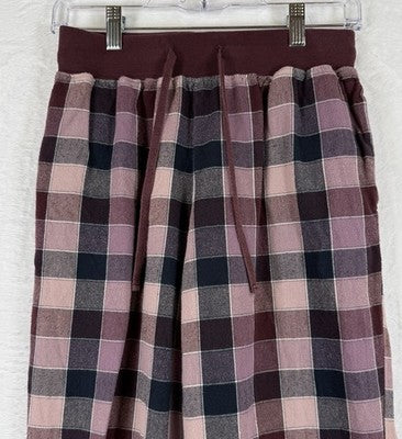LL Bean XS Pajama Pants Womens Purple Plaid Flannel