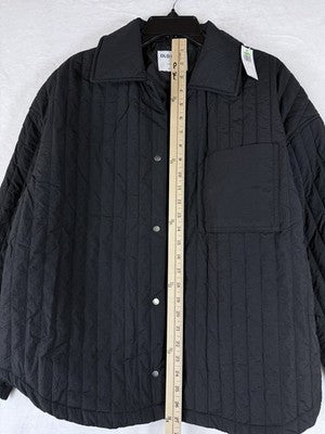 Old Navy Shacket Small Black Quilted Women Snap Front Jacket New NWT