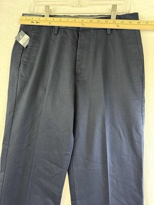 Dockers Signature Khaki Straight Fit Pants 30x30 Mens Navy Blue Iron Free New