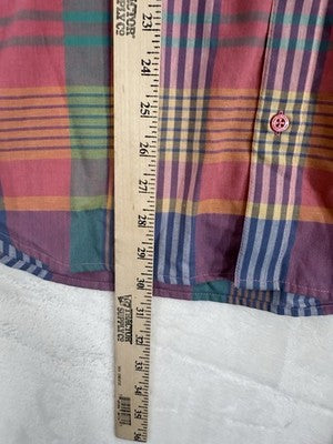 Walter Hagen Golf Shirt Large Red Plaid Short Sleeve Men’s Clubhouse NEW
