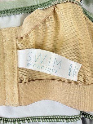 Cacique Swim 26 Tankini Top Bottom Set Green 44DDD Underwire Swimsuit Womens