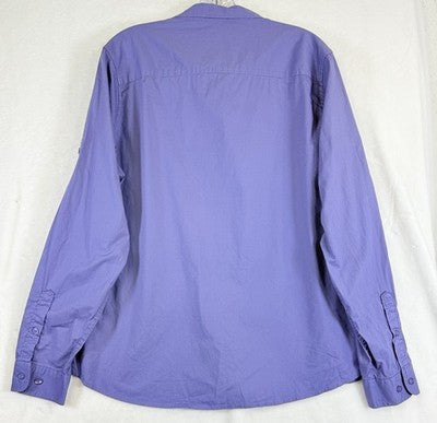 Cabelas Womens Shirt Utility XL Purple Long Sleeve Buttton Up Top