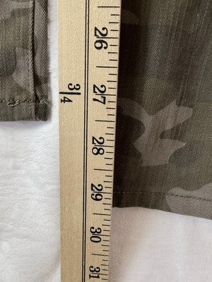 Skinnygirl Jeans 32 14 Long Green Camo Broadway High Rise Skinny Girl Slimming