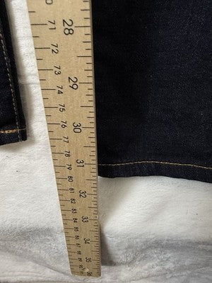 LL Bean Signature Straight Leg  Jeans 10 Womens Dark Blue Denim Mid Rise 293455