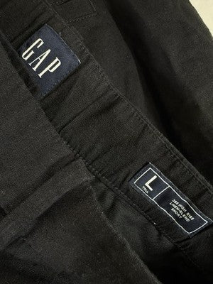 Gap 365 High Rise Linen Blend Shorts Large Tall Women Black New NWT