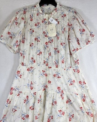 Gap X DÔEN Dress Large Women Pintuck Floral Midi Doen Boho Whimsical New NWT