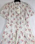 Gap X DÔEN Dress Large Women Pintuck Floral Midi Doen Boho Whimsical New NWT