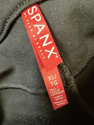 Spanx Pants XL Tall Black 4 Pocket Skinny Ponte *FlawRead* New