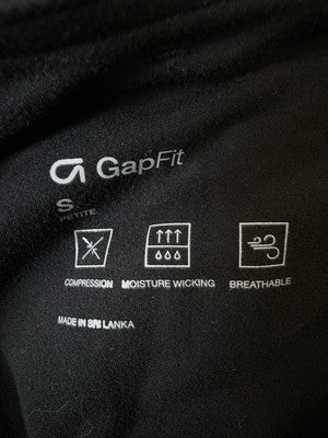 Gap Fit Small Petite Smooth High Rise Crop Flare Leggings Black Women New NWT