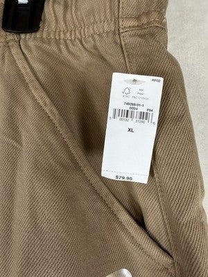 Gap Mid Rise Easy Horseshoe Jeans XL Tan Beige Pull On Womens New NWT