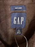 Gap 100% Linen Shirt Large Tall Womens Long Sleeve Brown Button Up Top New NWT