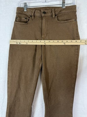 LL Bean Jeans 6 Womens Slim Leg Classic Mid Rise Bean Flex Brown Sample