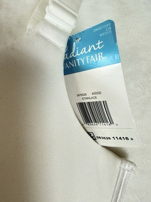 Vanity Fair Bra 40DDD 76528 White Radiant Smooth Full Coverage New NWT