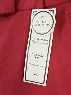 Charter Club Pants 12 Petite Red Slimming Pant Shop Womens 12P New NWT
