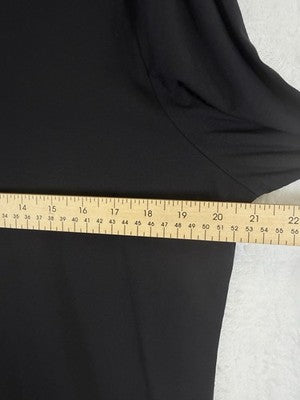 Talbots XL Tops Black Platinum Jersey Knit V Neck Long Sleeve
