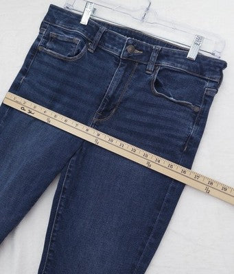 American Eagle High Rise Skinny Kick Jeans 6 X Short Blue Womens Next Level