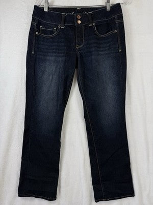 American Eagle Artist Crop Jeans 6 Womens Dark Blue