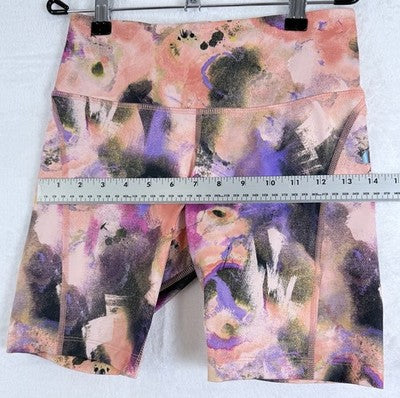 Nike Air Fast Running Shorts Small Women Pink Print Mid Rise Dri Fit Workout Gym