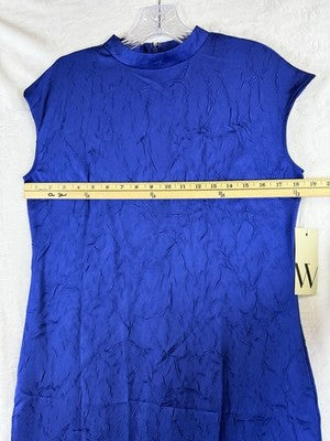 Worthington Dress Small Shift Royal Blue Sheath Midi Sleeveless Womens New NWT