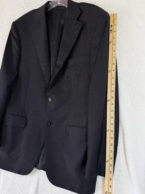 Canali Blazer 38R Black 100% Wool Mens Jacket Made In Italy
