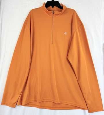 Eastern Mountain Sports 1/2 Zip Shirt XL Techwick Orange Mock Long Sleeve Mens