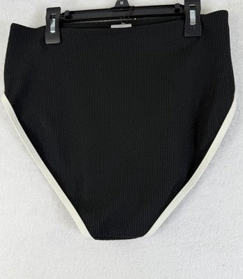 Calia Swim Bottom Medium Black High Rise Tipped Womens Tankini Swimwear New NWT