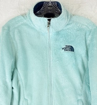 The North Face Osito Fleece Jacket Medium Seafoam Green Plush Full Zip Womens