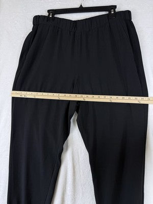 Talbots Joggers 14 Black Pants Pull On Lightweight Womens