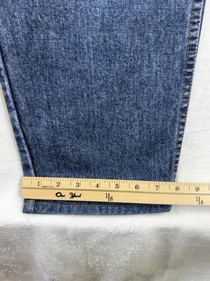 Vintage Lands End Jeans 16 Womens Made In USA Blue High Rise 90s 100% Cotton