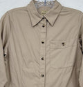 CC Filson Feather Cloth Shirt Small Womens Tan Button Up Long Sleeve Top New NWT