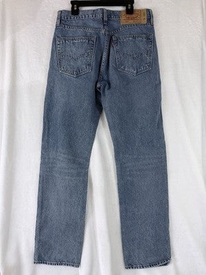 Levis 501 Skateboarding Jeans Mens Button Fly Strong 30x32 Blue Straight Leg