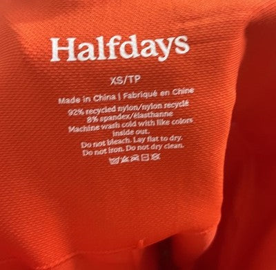 Halfdays Sophia Legging Spritz XS Orange Compression Womens Leggings NWT
