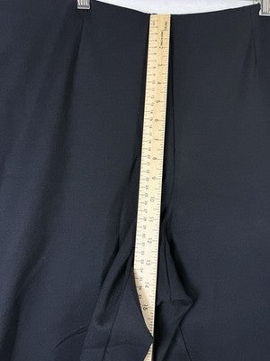 J Jill Wide Leg Ponte Crop Pants XL Black Knit Pull On Womens