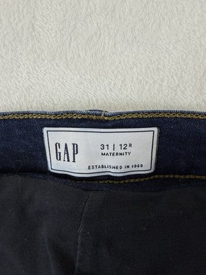 Gap Maternity Jeans 12 31 Maternity True Waistband Full Panel Girlfriend Blue