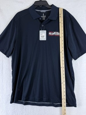 New England Patriots Foundation Golf Polo Large Mens Blue Shirt Short Sleeve New